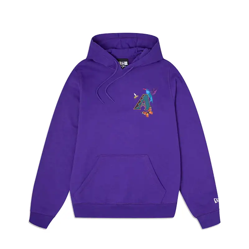 [13090814] Arizona Diamondbacks Blooming Purple Mens Pullover Hoodie