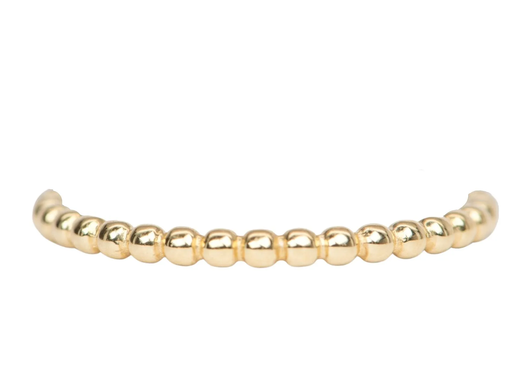 1.5mm Bead Band 18K Gold Stacking Ring R5049