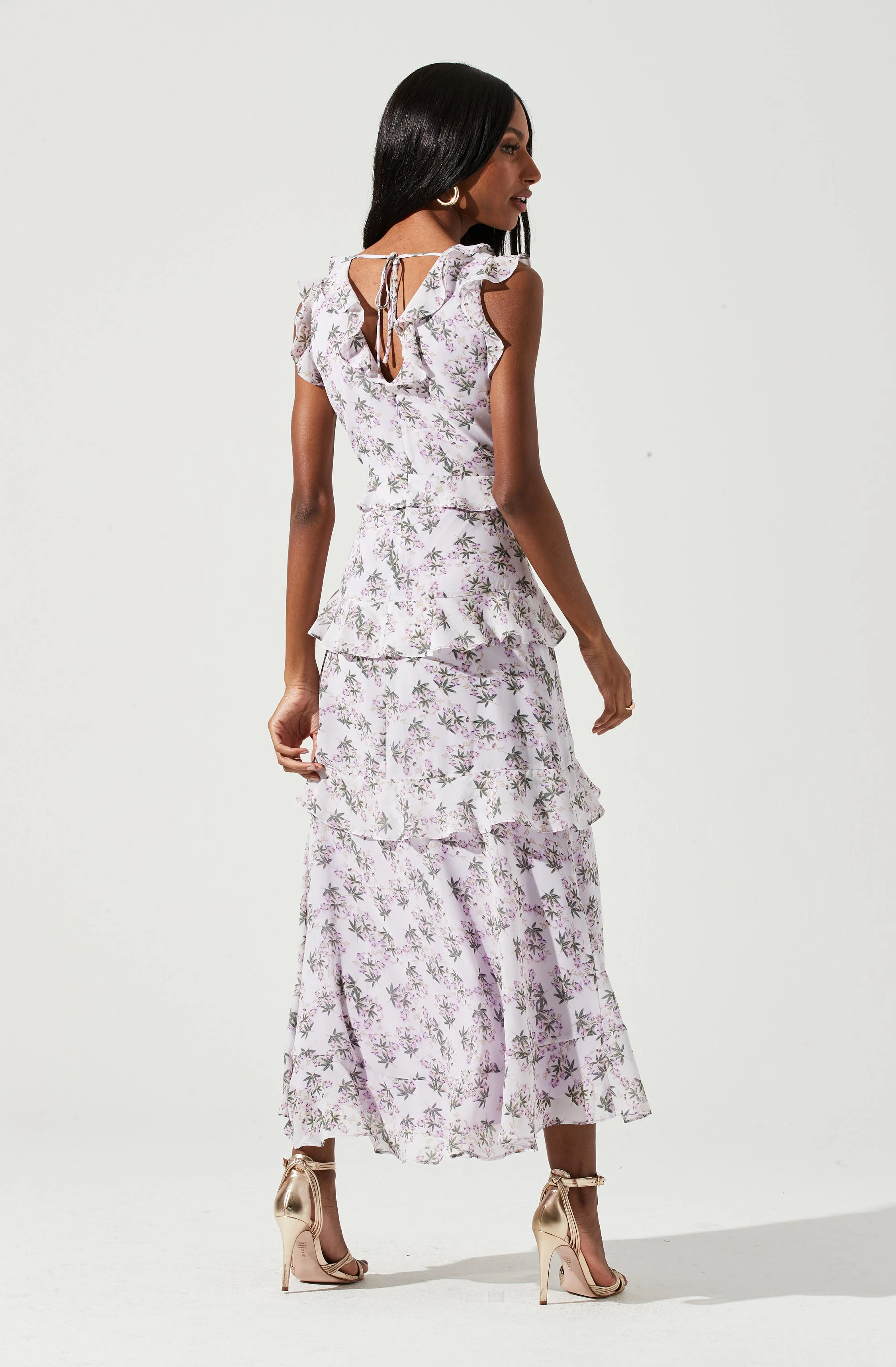 Allie Floral Ruffle Maxi Dress