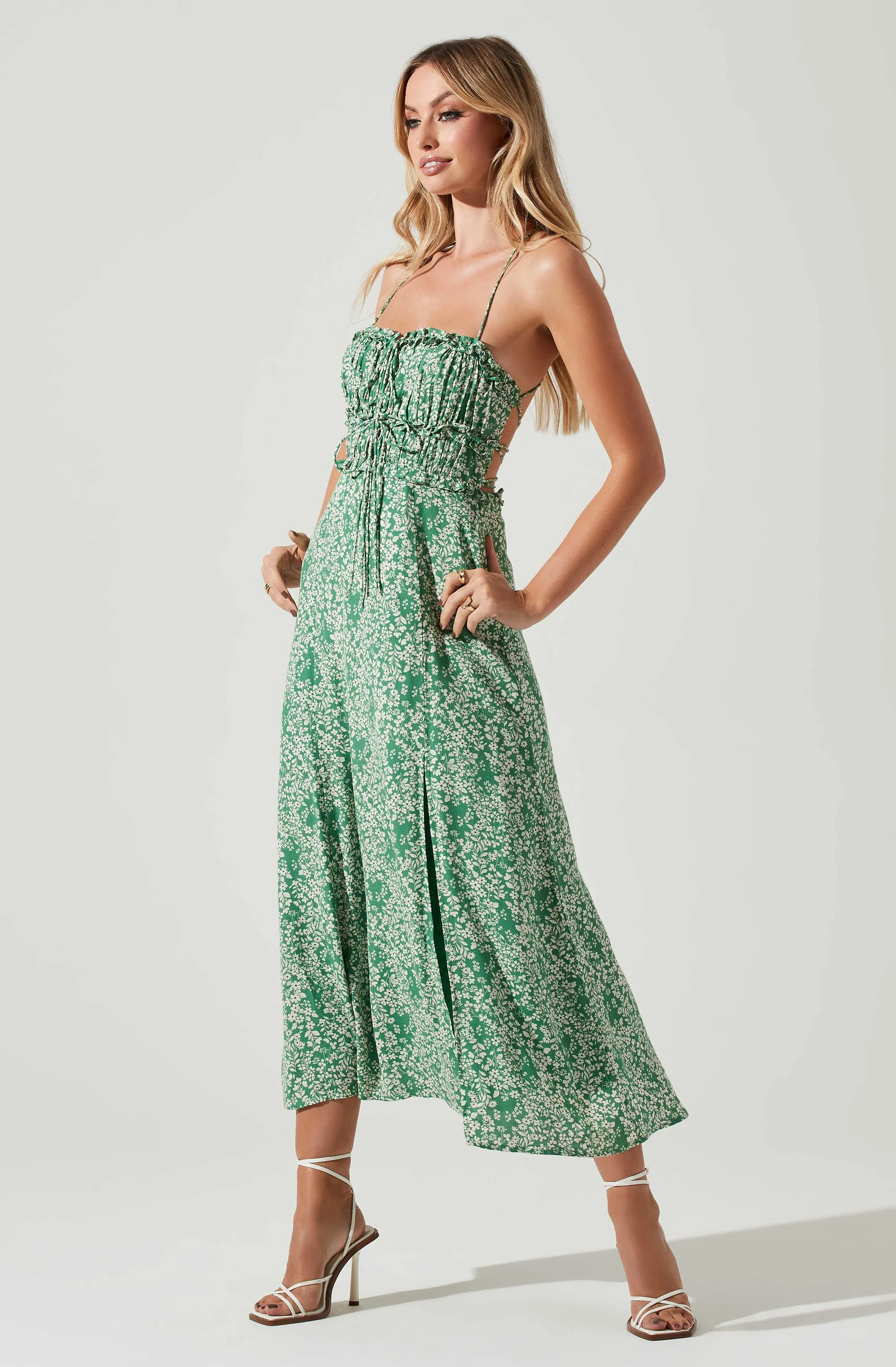 Amalea Floral Midi Dress