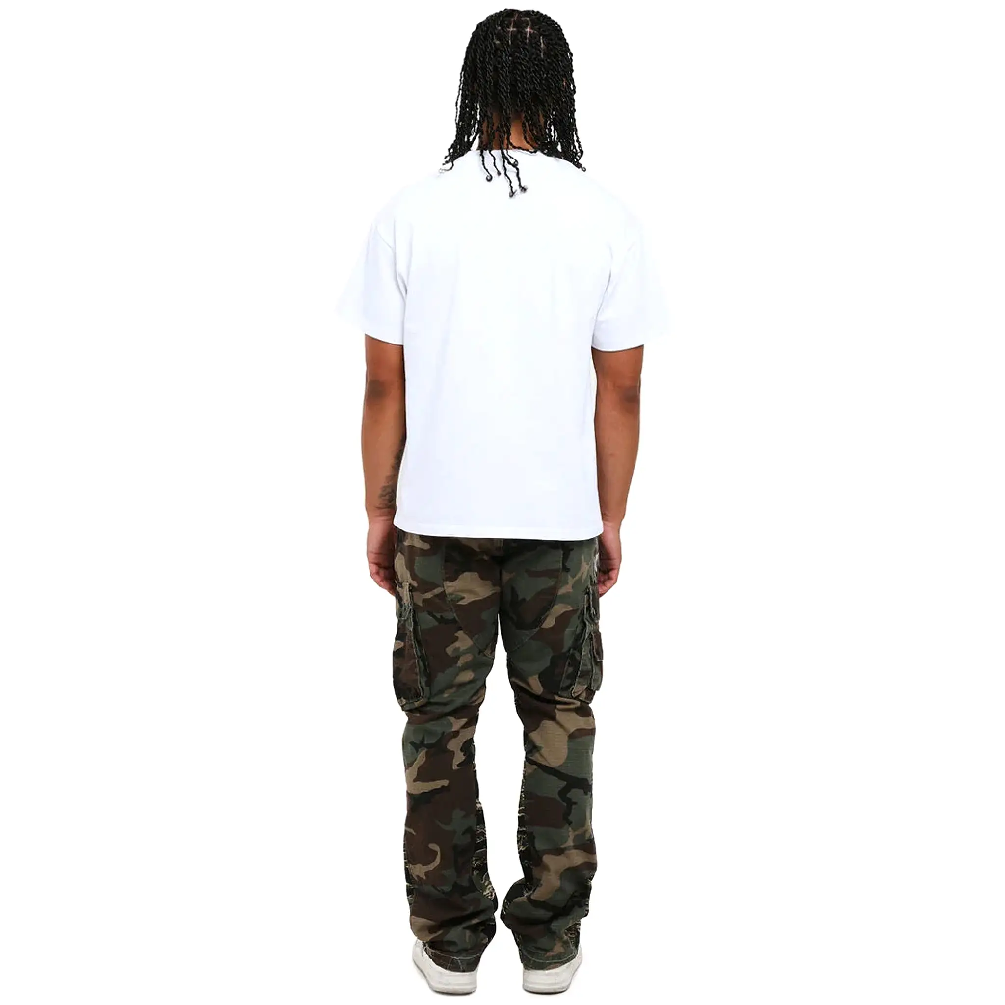 Amicci Flavio Flare Cargo Pants Camo