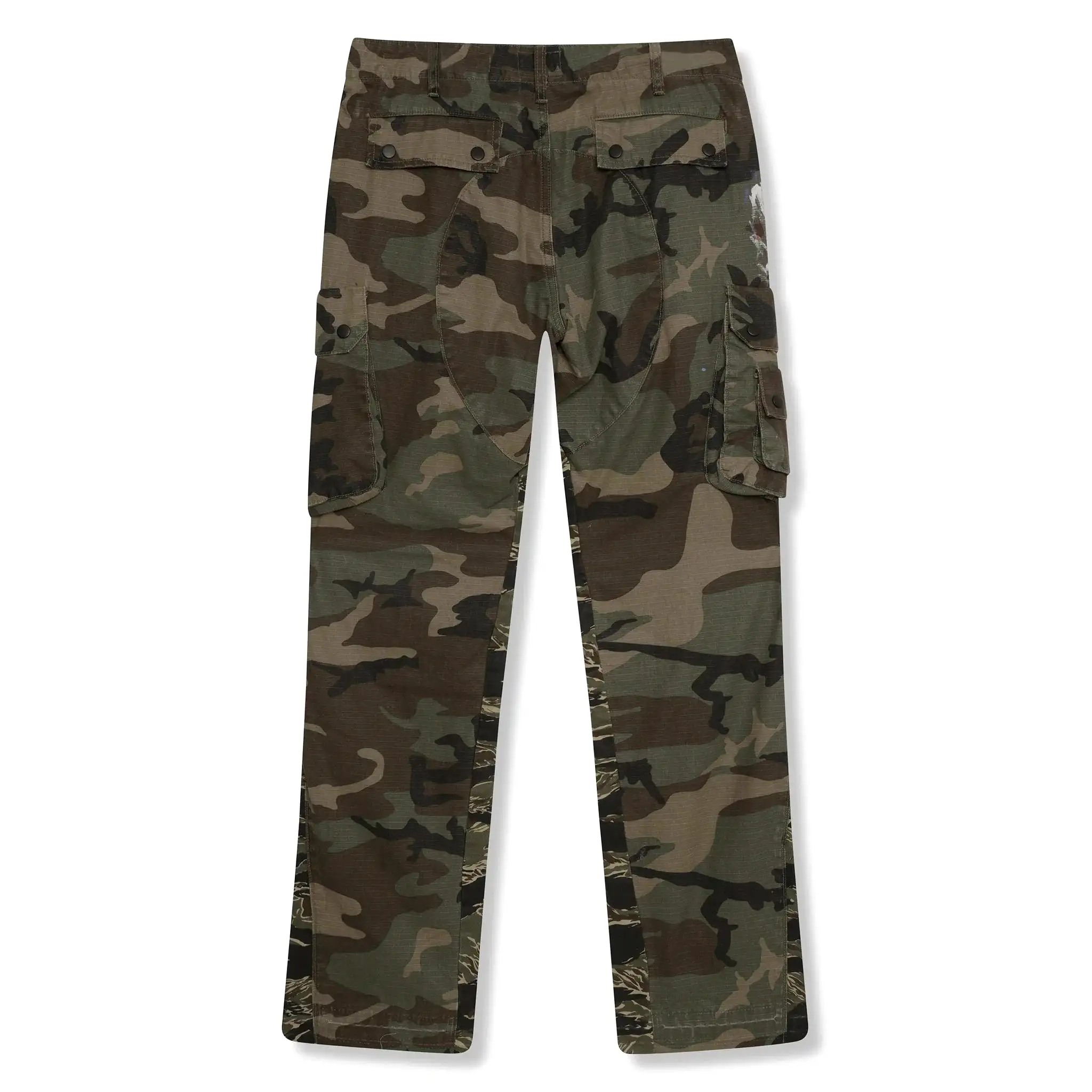 Amicci Flavio Flare Cargo Pants Camo