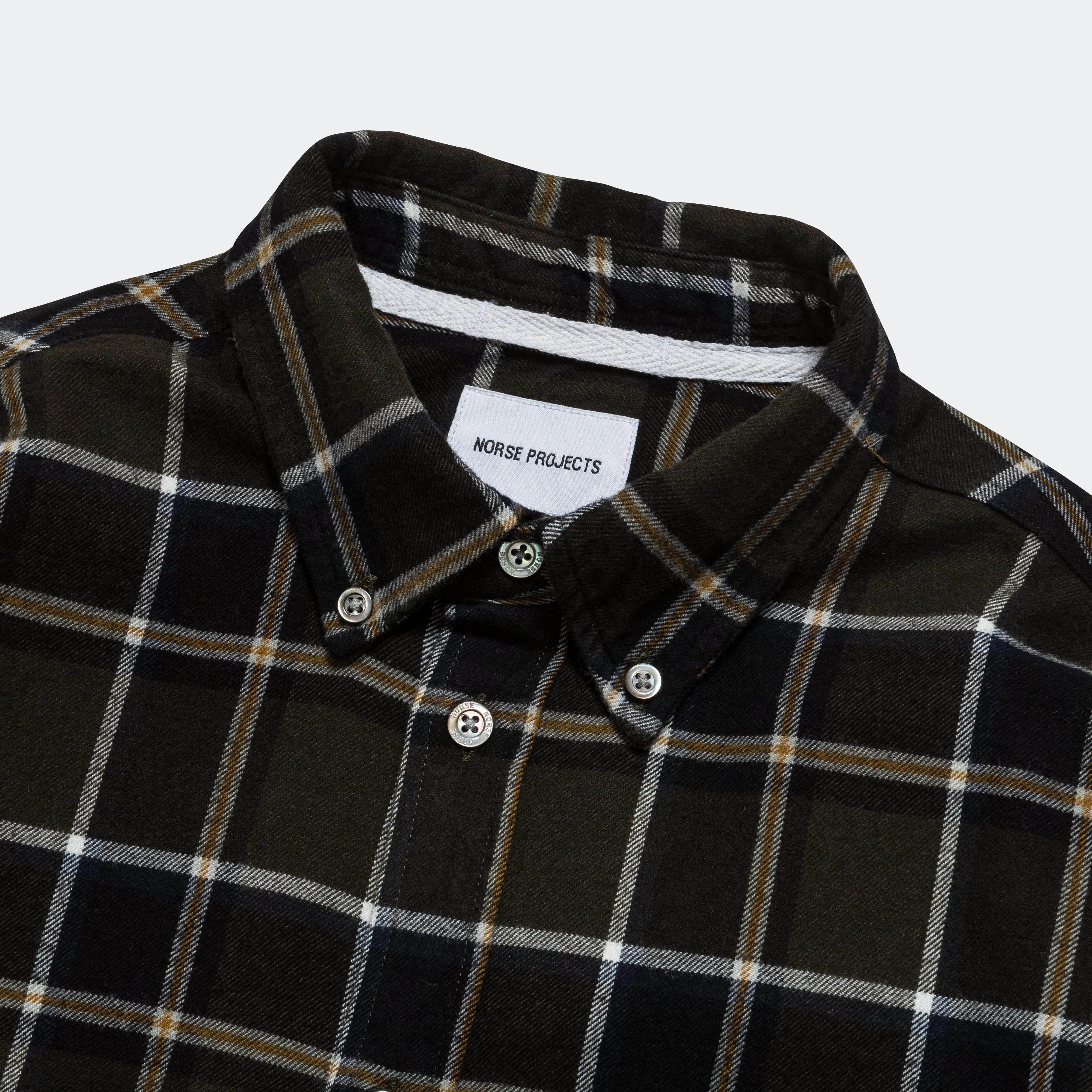 Anton Brushed Flannel Check - Beech Green