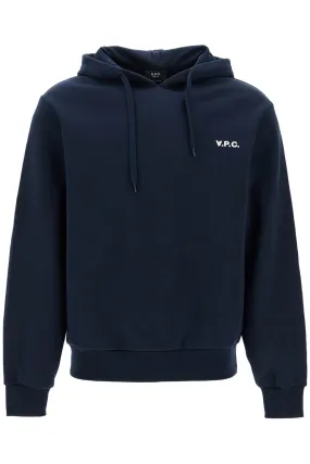 A.P.C. Hooded Sweatshirt With Flocked   Blue