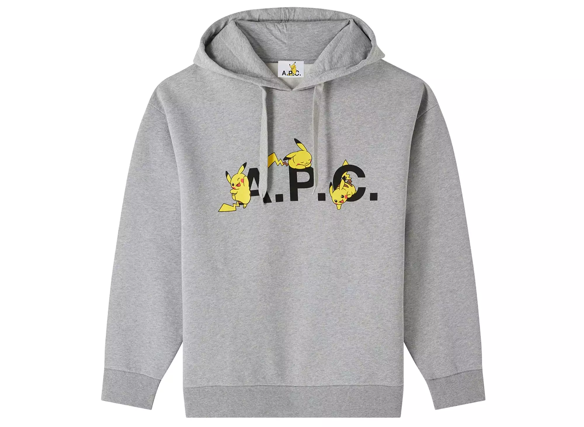 A.P.C. x Pokemon Pikachu Hoodie in Grey