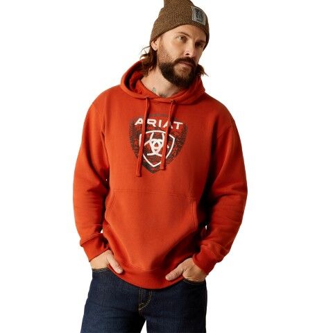 Ariat Men's Forest Badge Hoodie in Dark Orange