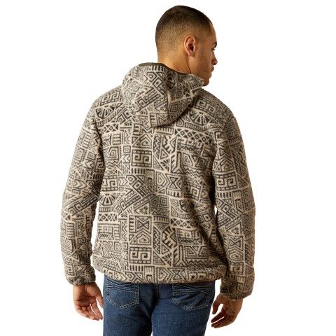 Ariat Men's Polar Bear Fleece Hoodie in Light Brindle