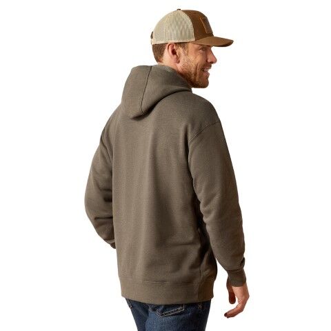 Ariat Men's Rebar Graphic Hoodie in Beluga Heather