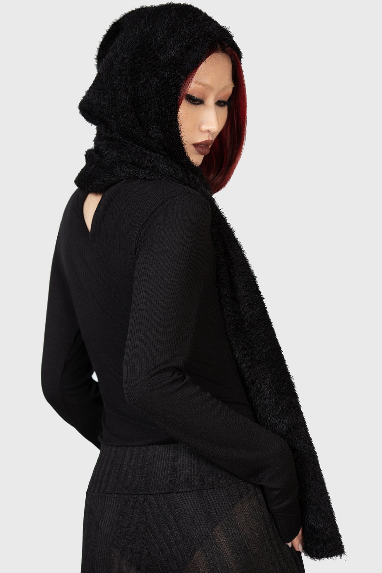 Ashen Hooded Scarf