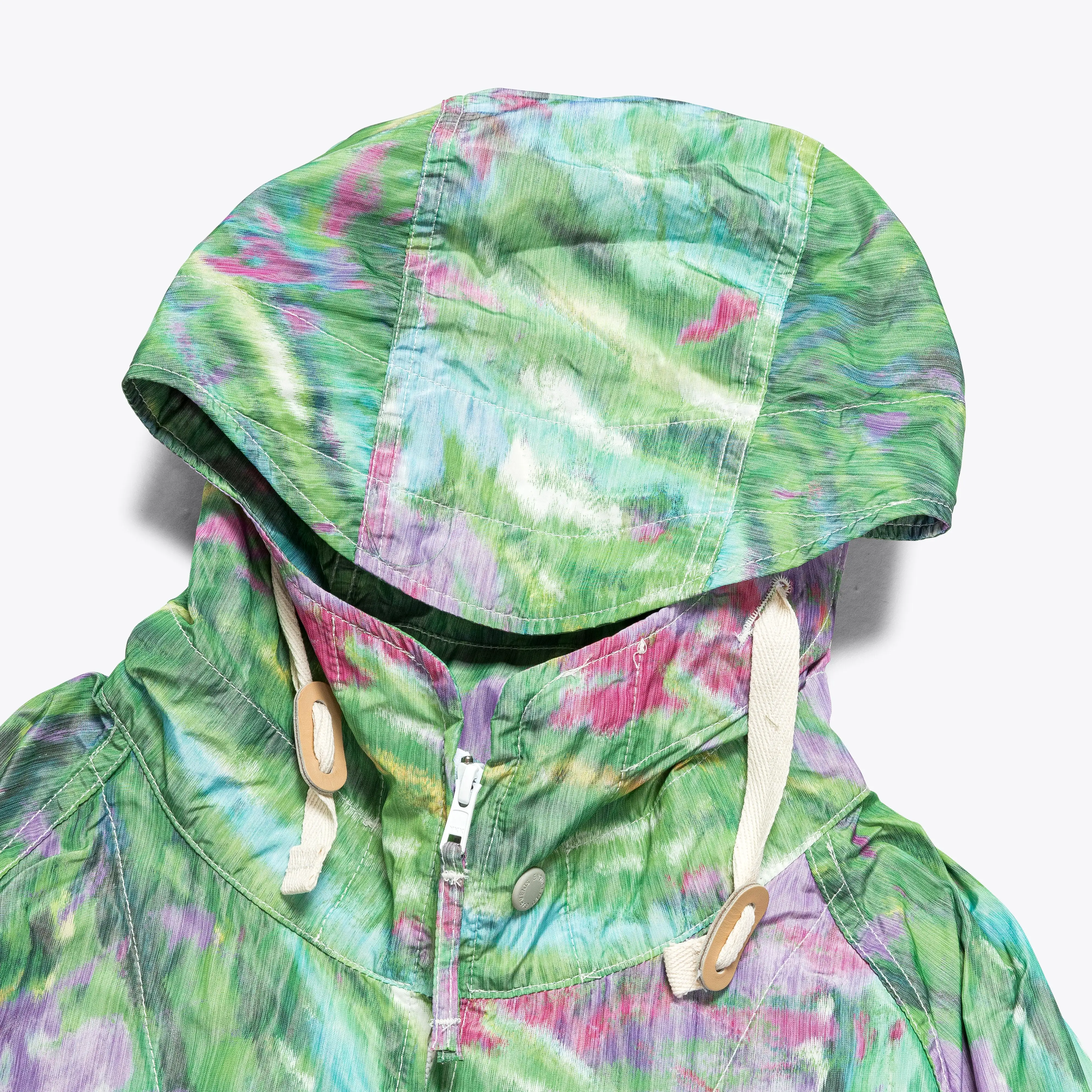 Atlantic Parka - Green Floral Poly Microfibre