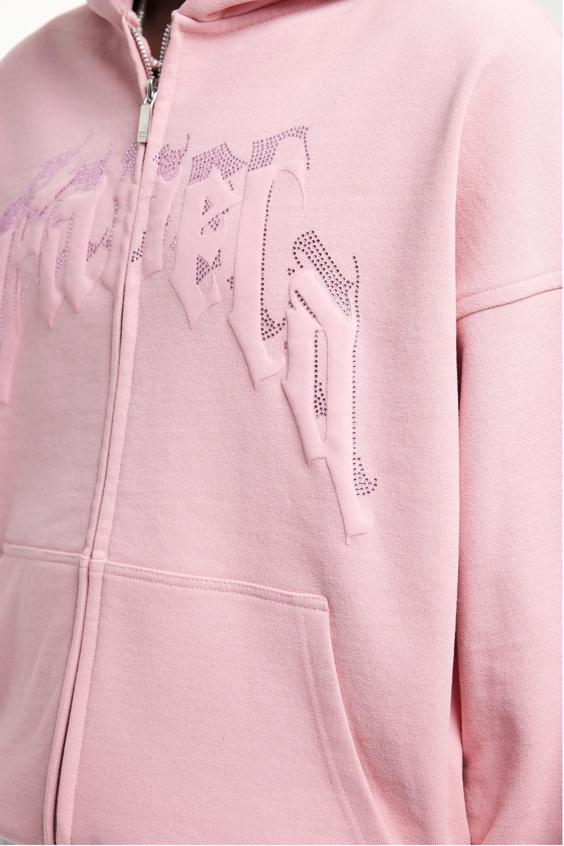 AVES RHINESTONE PINK FRONTZIP