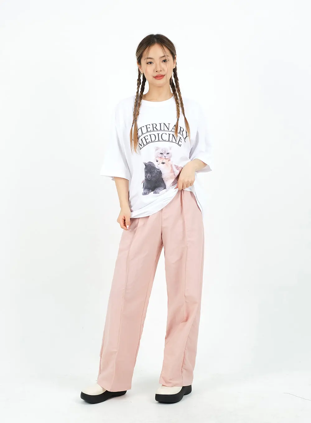 Banded Wide Leg Pants CA15