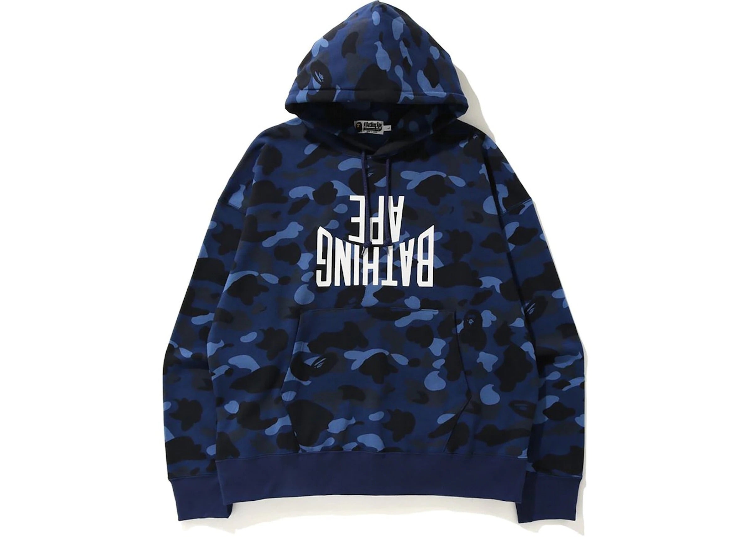 BAPE NYC LOGO PULLOVER HOODIE NAVY