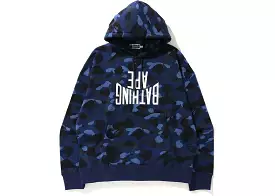 BAPE NYC LOGO PULLOVER HOODIE NAVY