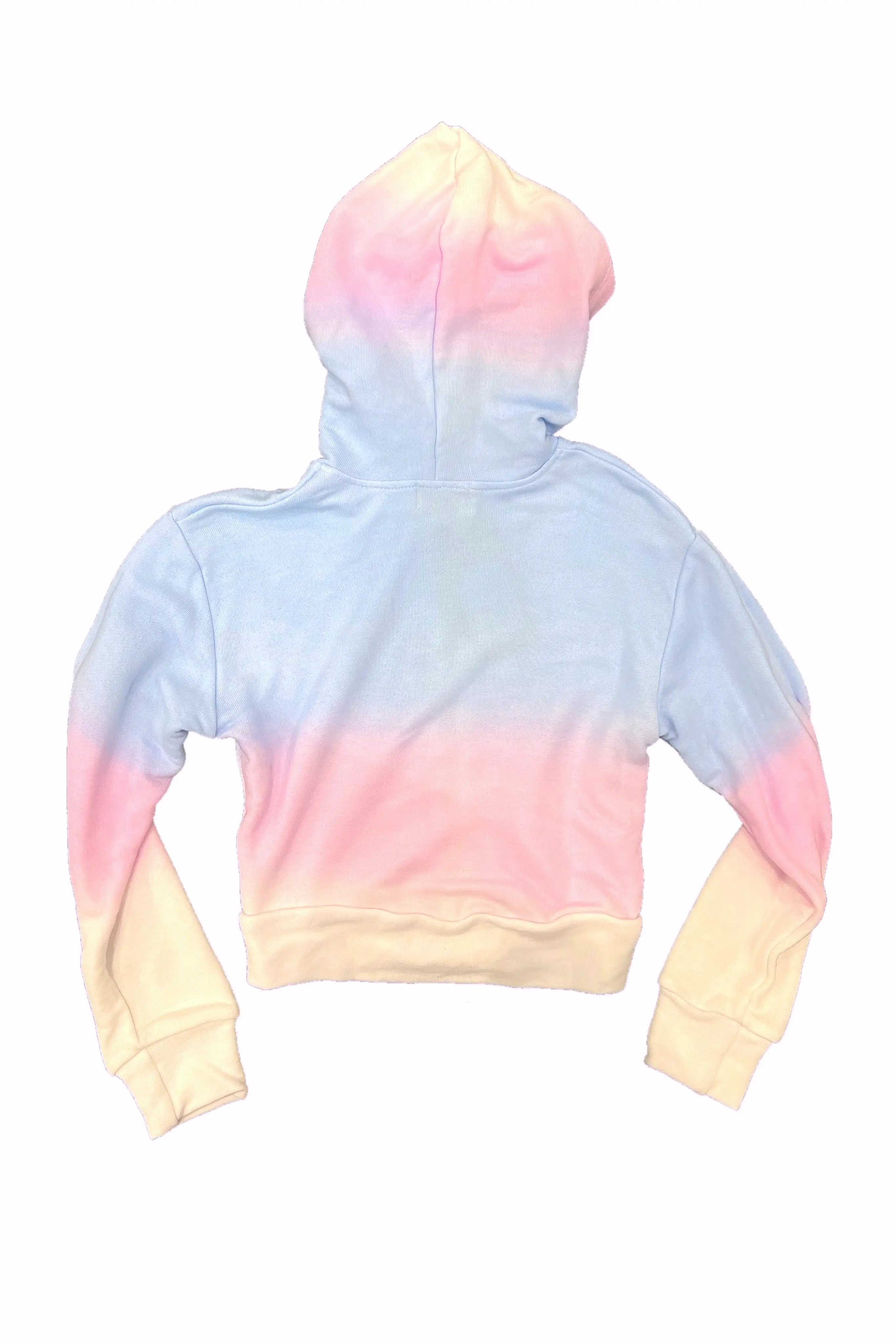 Blue Pink White Ombre Zip Hoodie