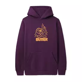 Butter Goods Heart Logo Pullover Hoodie Eggplant