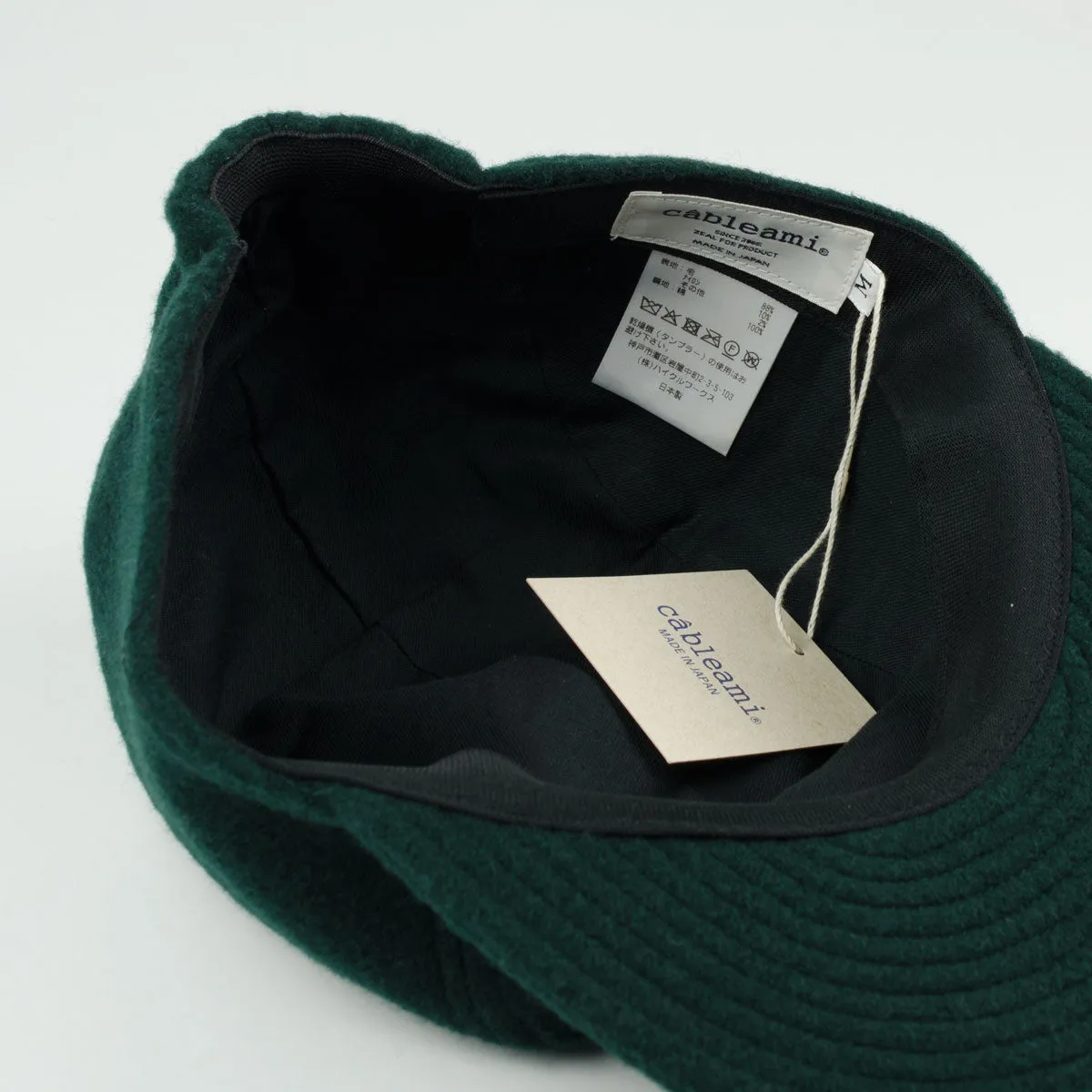 cableami - Wool Flannel Cap - Green