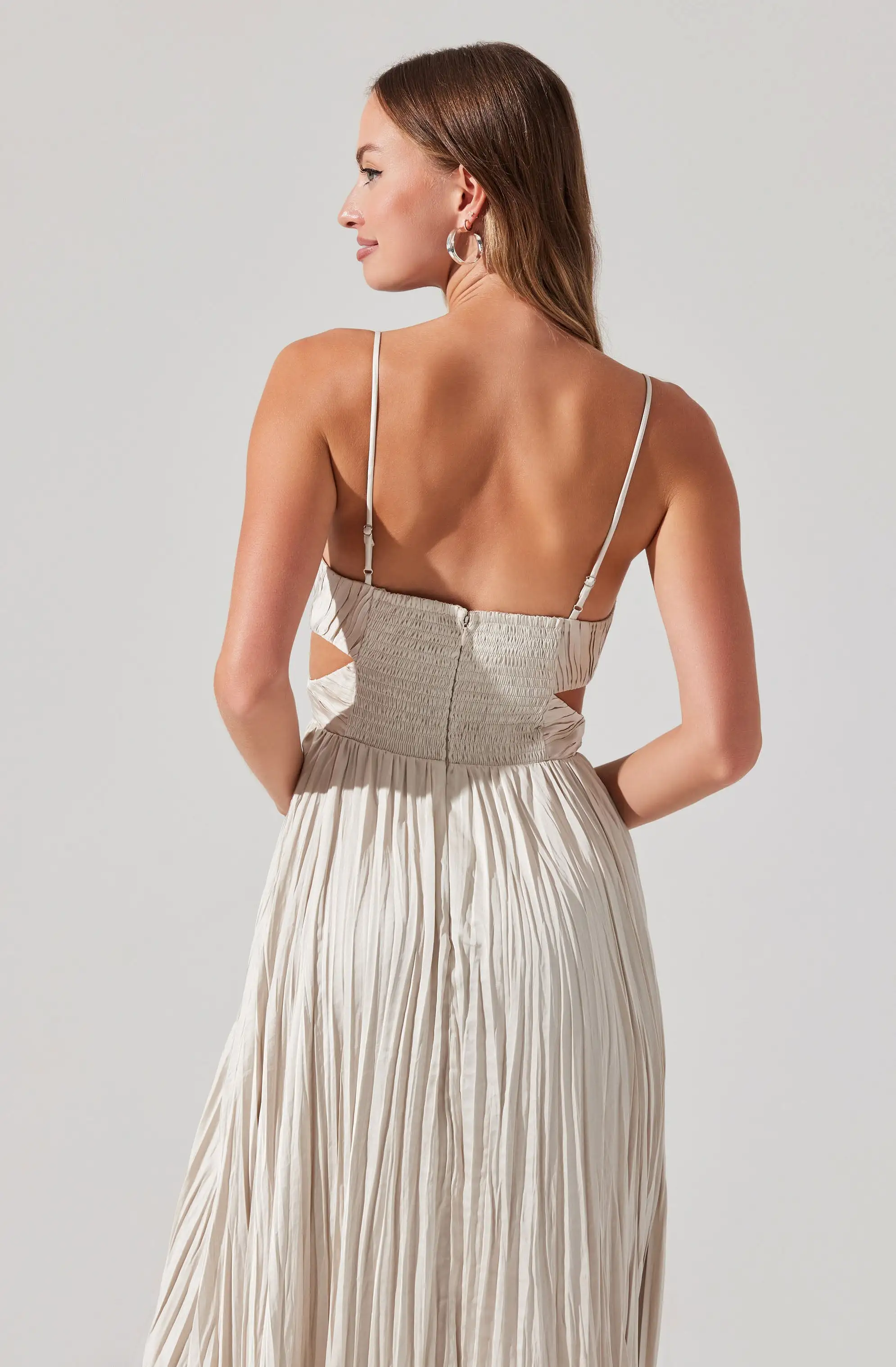 Capitola Pleated Midi Dress