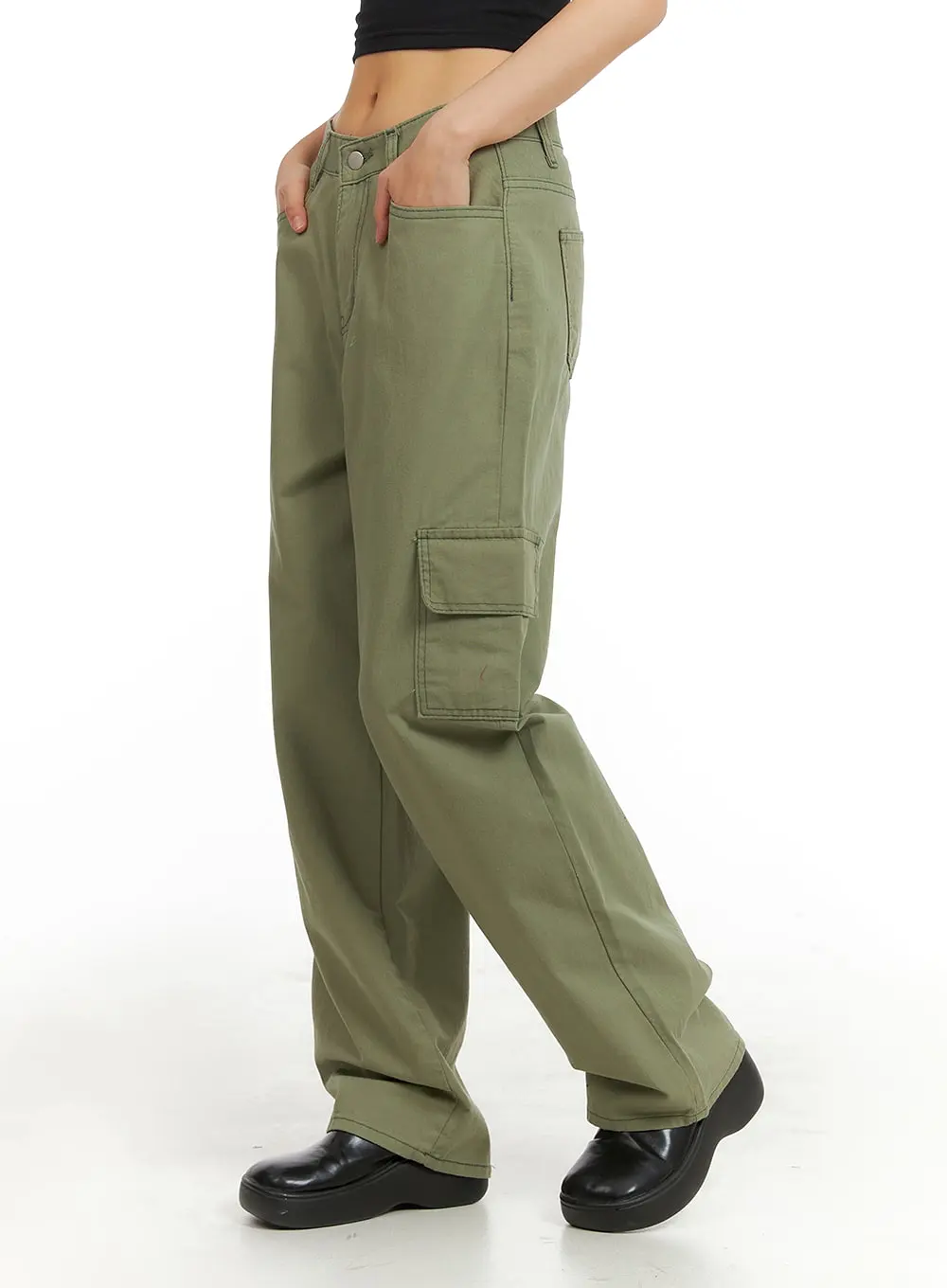 Cargo Straight Leg Pants IA417