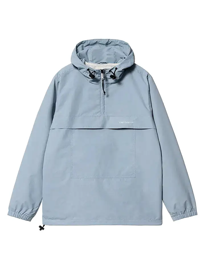 Carhartt WIP Windbreaker Pullover Frosted Blue / White