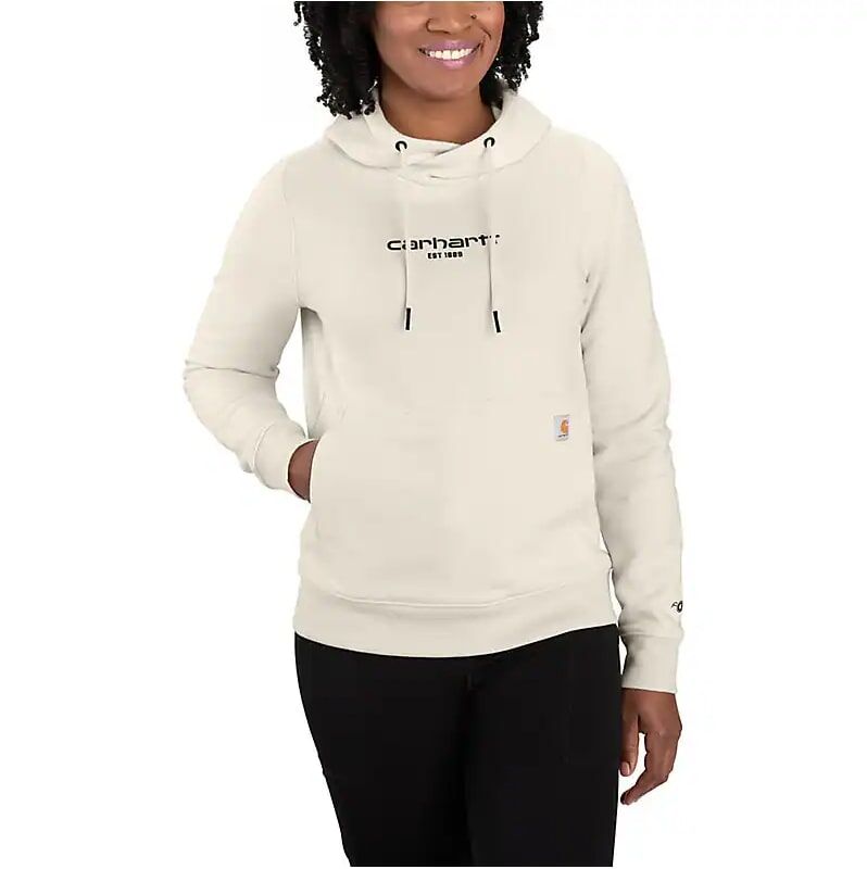 Carhartt Women's Force Relaxed Fit Lightweight Graphic Hoodie in Malt