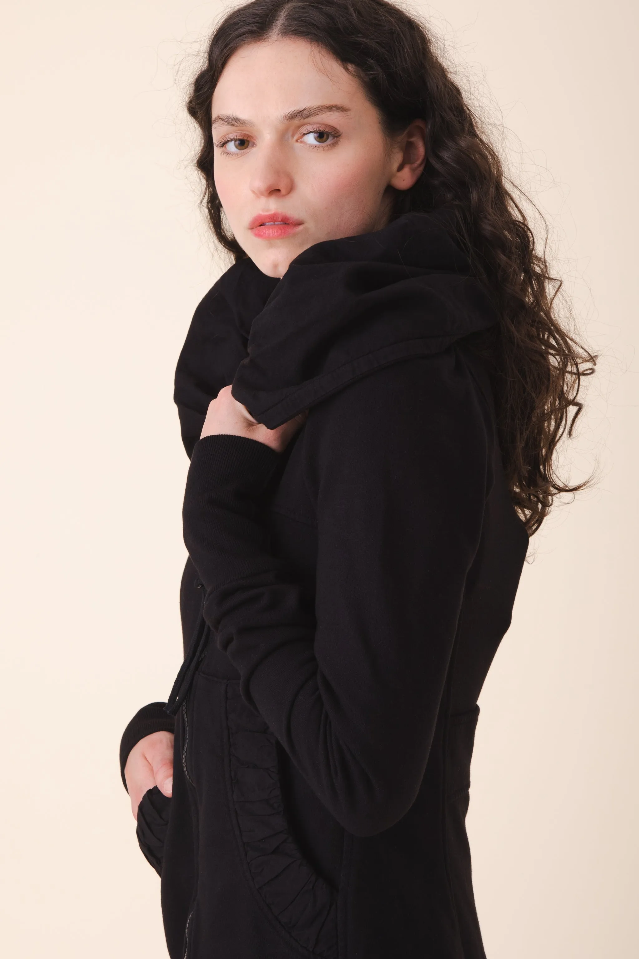 Cloak Hoodie in Black