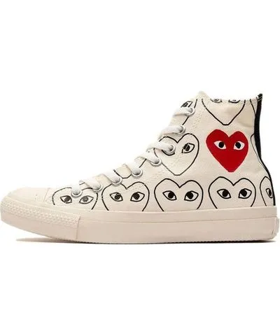 Converse Chuck Taylor All Star Multi-Heart Sneakers Ivory/Black