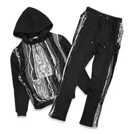 Coogi Black Hoodie Jogging Set