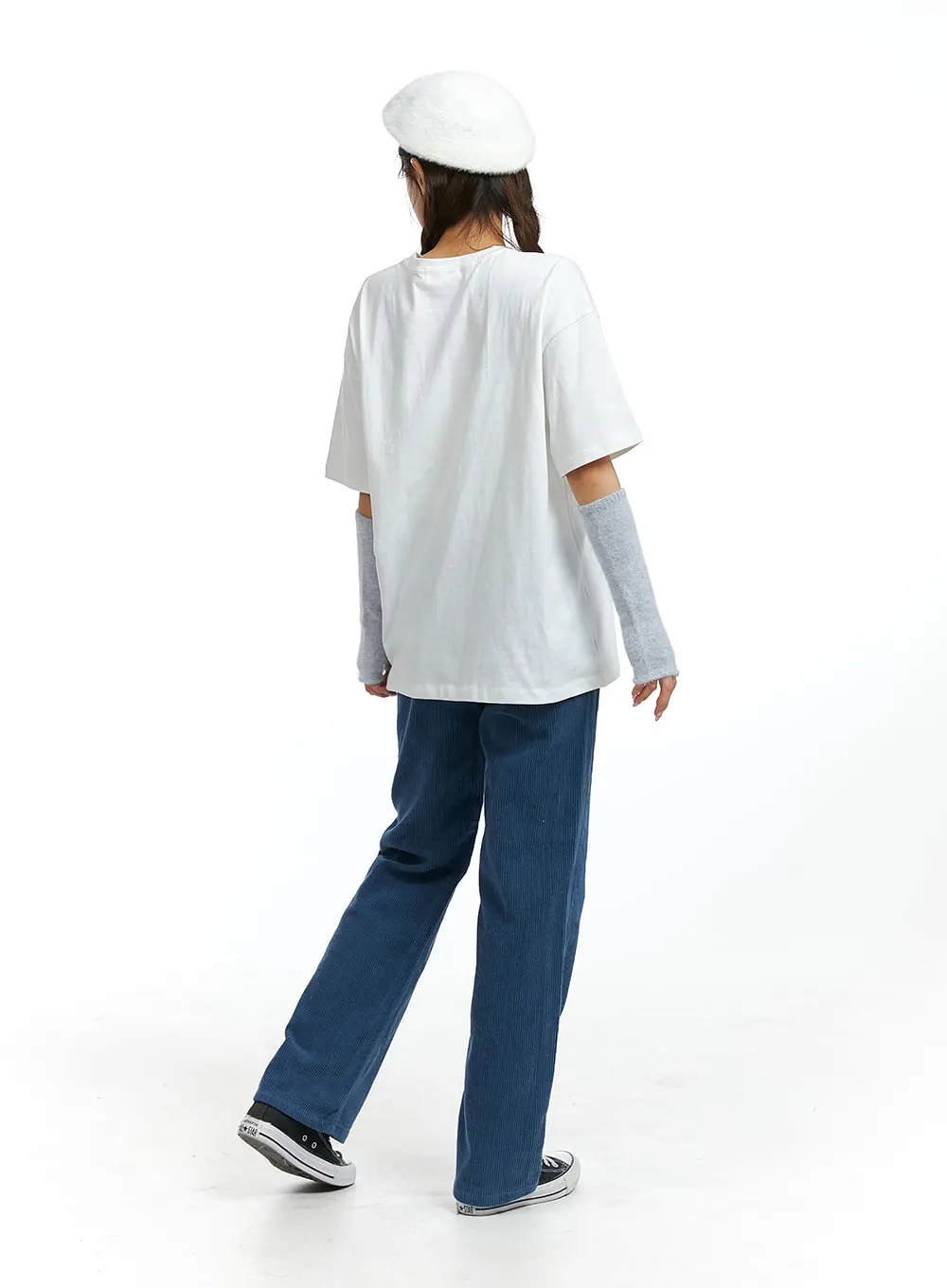 Corduroy Wide Cotton Pants OJ409