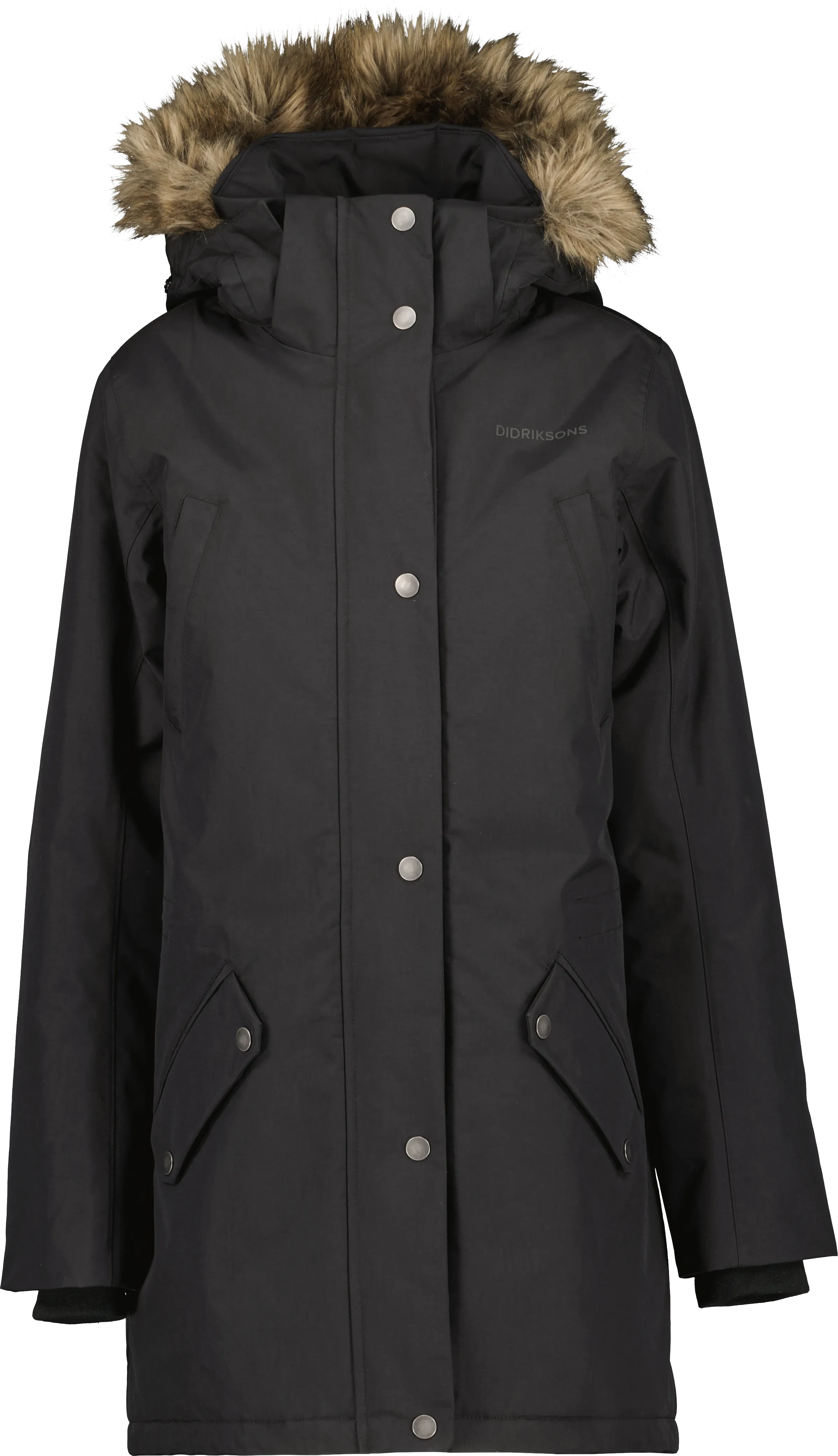 Didriksons Girl's Arina Parka Black | Buy Didriksons Girl's Arina Parka Black here | Outnorth