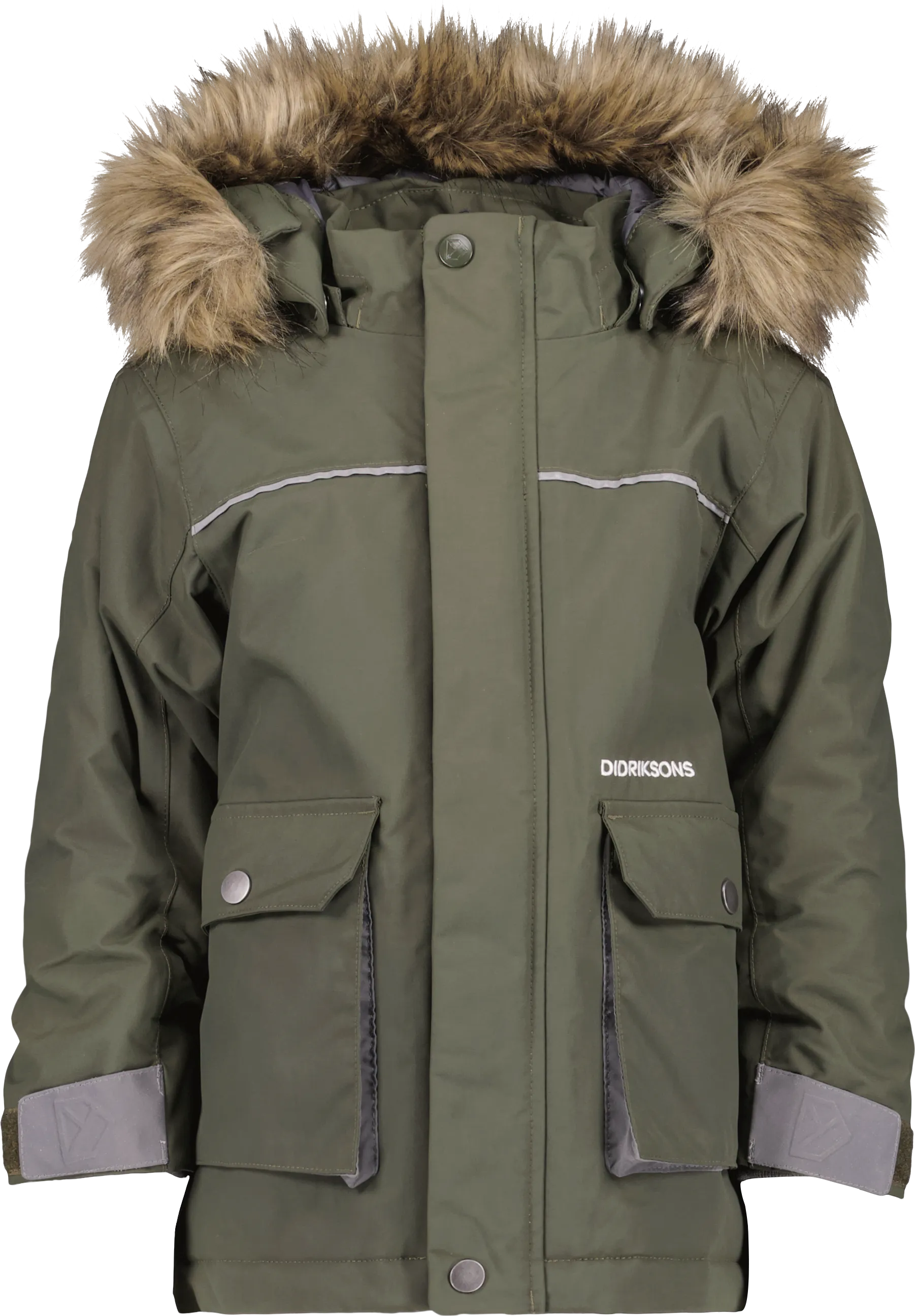 Didriksons Kids' Kure Parka 6 Deep Green | Buy Didriksons Kids' Kure Parka 6 Deep Green here | Outnorth