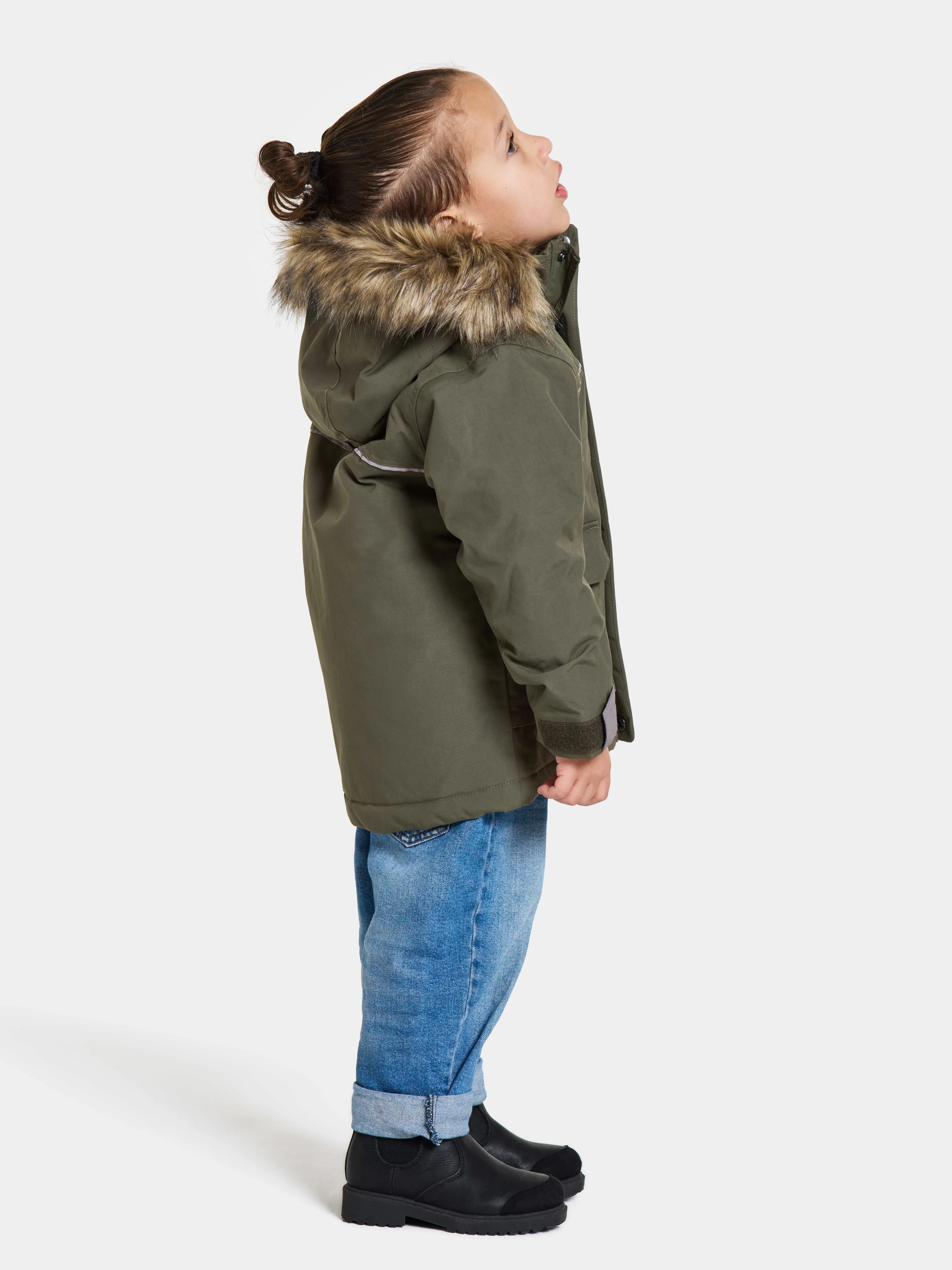 Didriksons Kids' Kure Parka 6 Deep Green | Buy Didriksons Kids' Kure Parka 6 Deep Green here | Outnorth