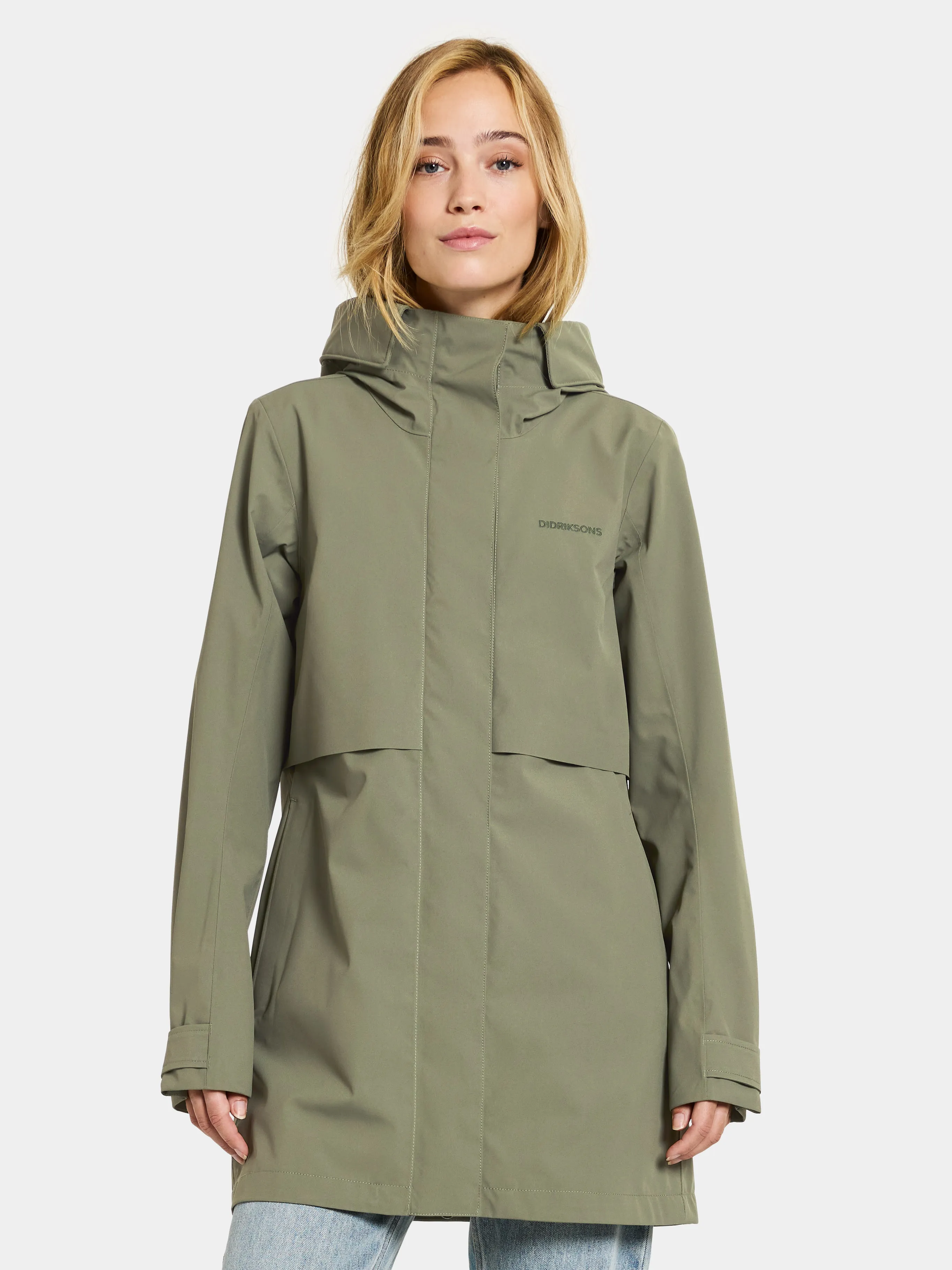 Didriksons Women's Edith Parka Dusty Olive | Buy Didriksons Women's Edith Parka Dusty Olive here | Outnorth