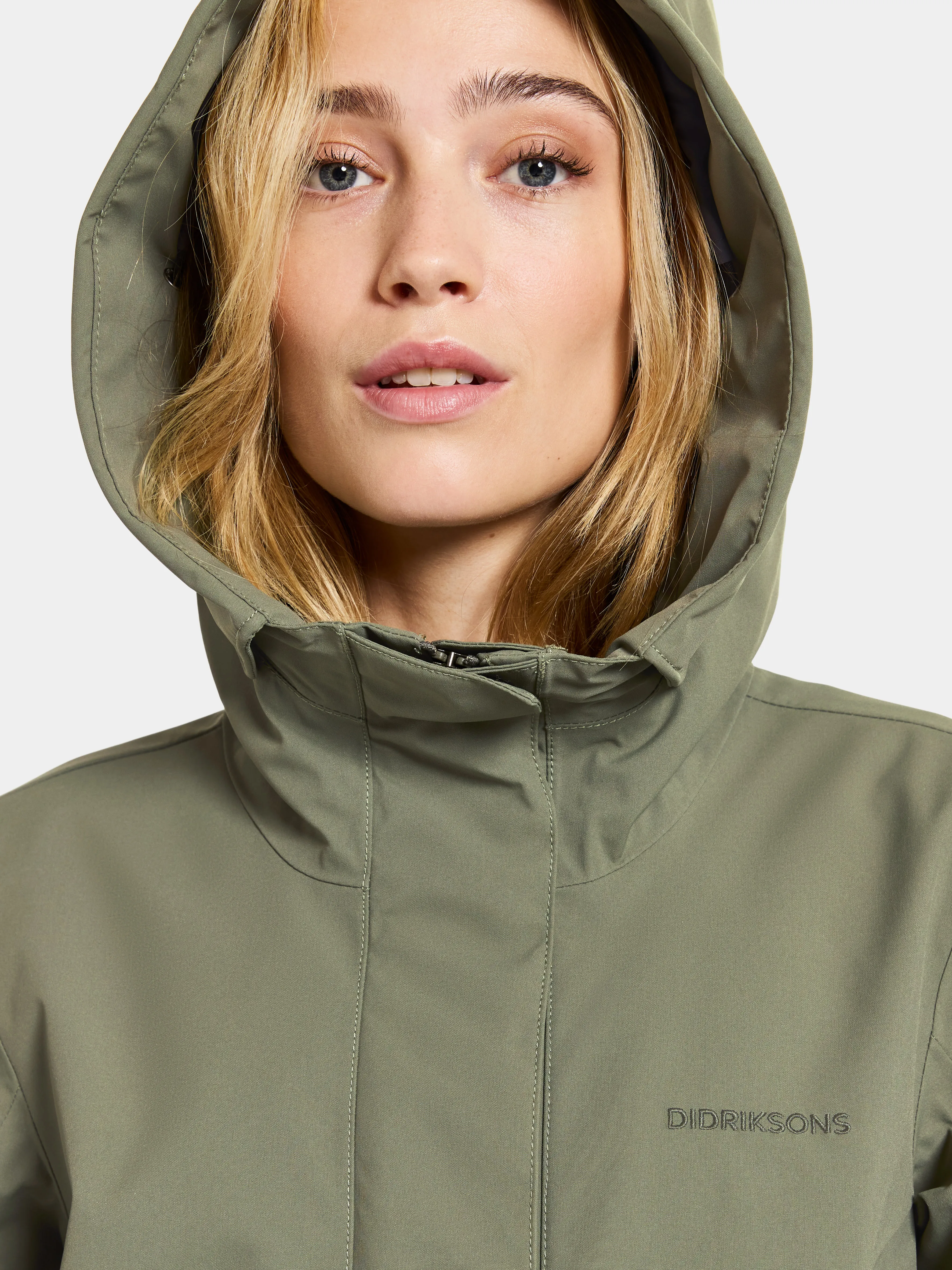 Didriksons Women's Edith Parka Dusty Olive | Buy Didriksons Women's Edith Parka Dusty Olive here | Outnorth