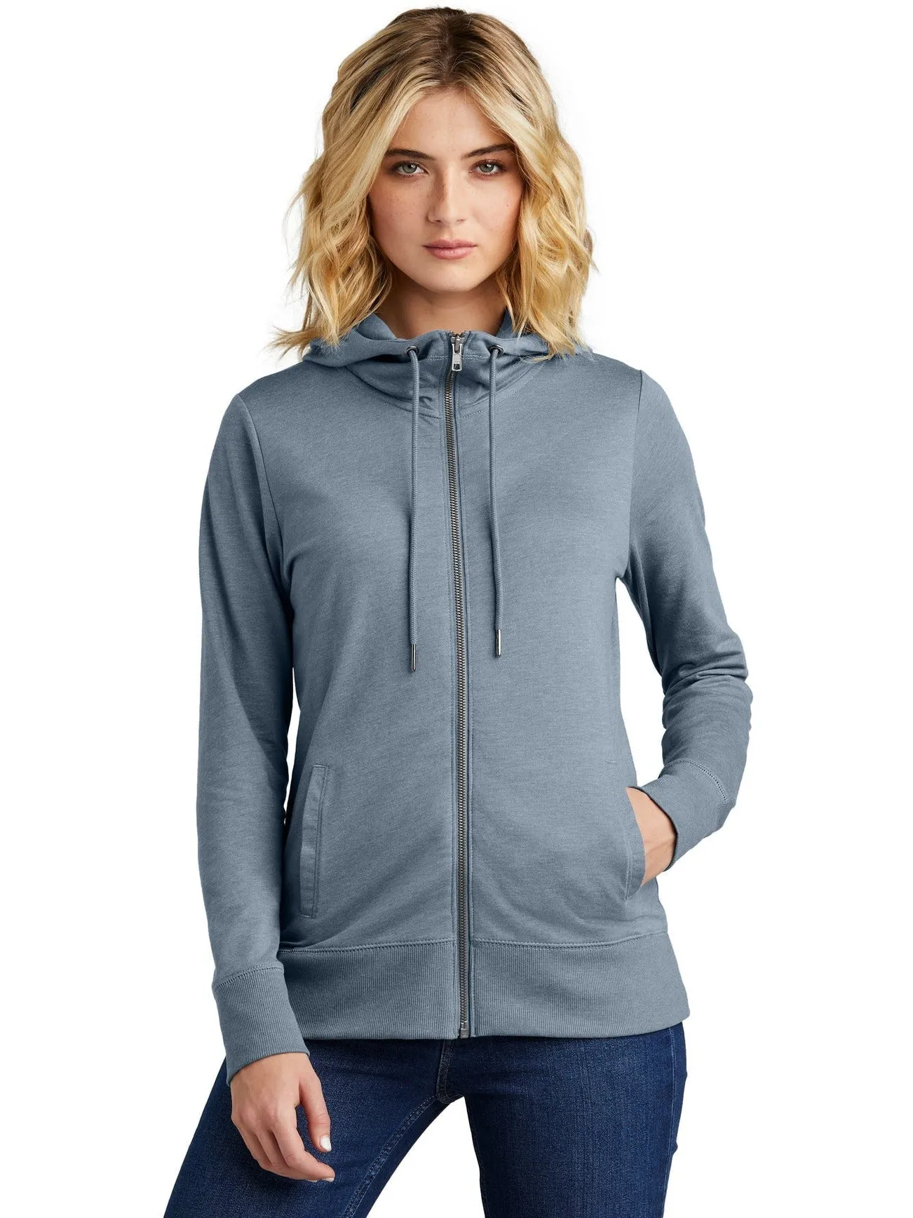 District Ladies Featherweight French Terry Full-Zip Hoodie