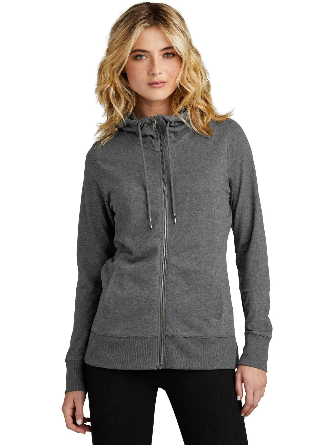 District Ladies Featherweight French Terry Full-Zip Hoodie