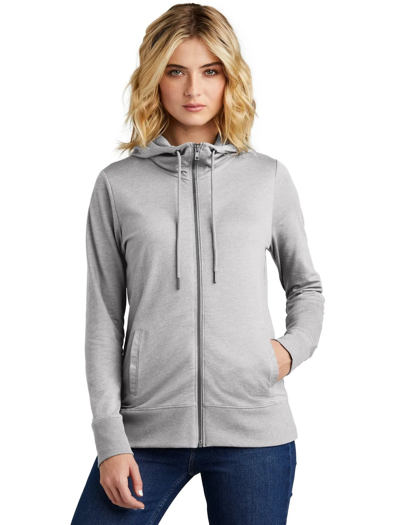 District Ladies Featherweight French Terry Full-Zip Hoodie