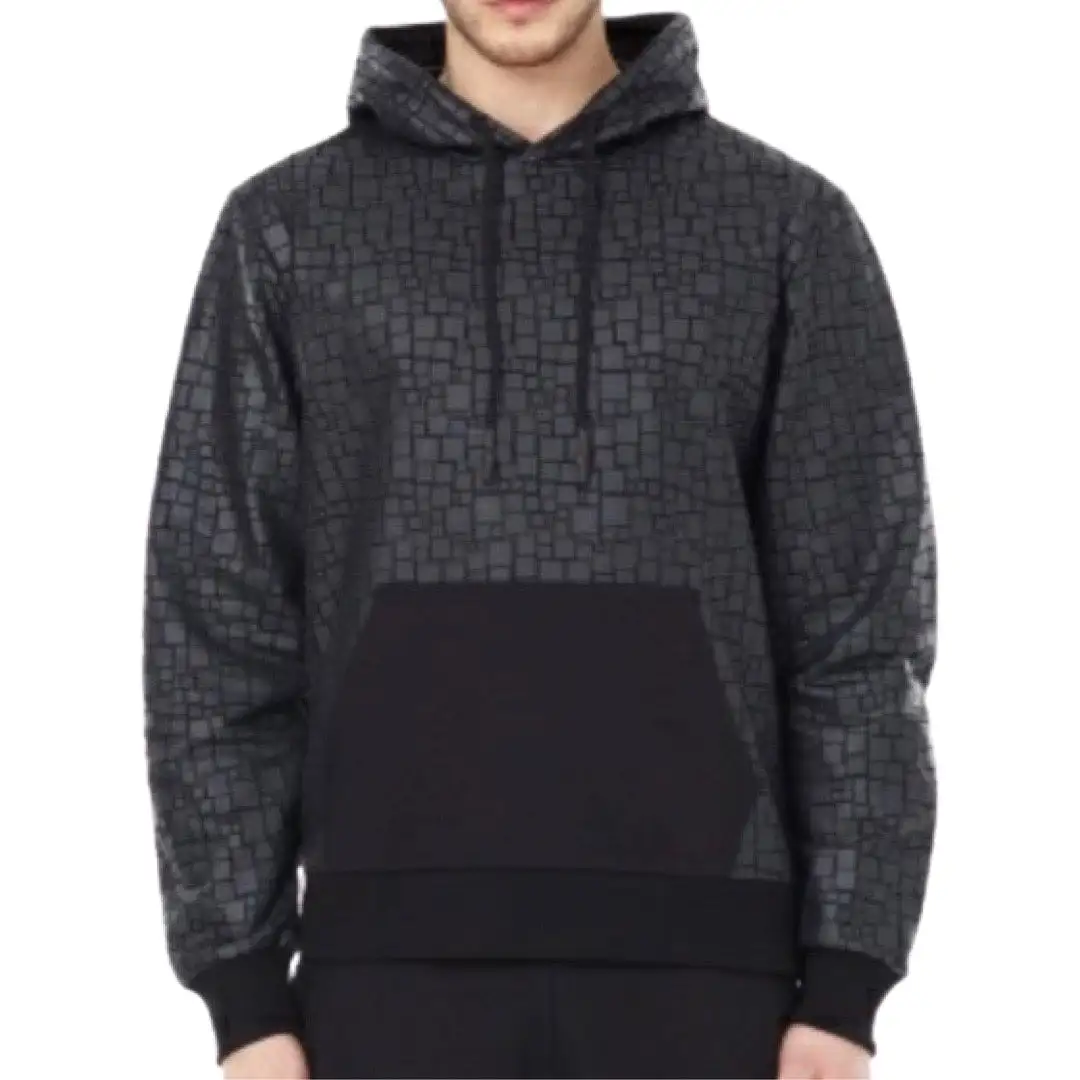 Eleven Paris Crackled Black Hoodie