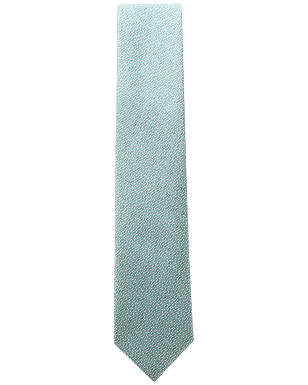 Emerald and Flannel Micro Patterned Tie