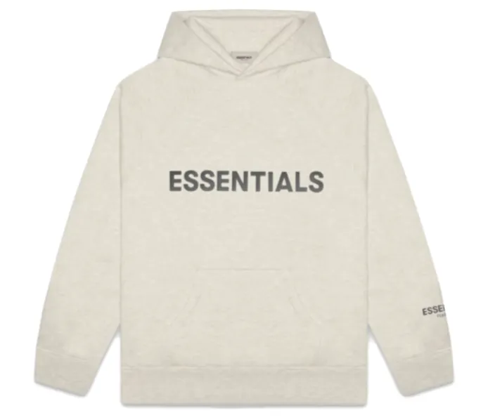 Fear of God Essentials 3D Silicon Applique Pullover Hoodie Oatmeal/Oatmeal Heather/Light Heather Oatmeal