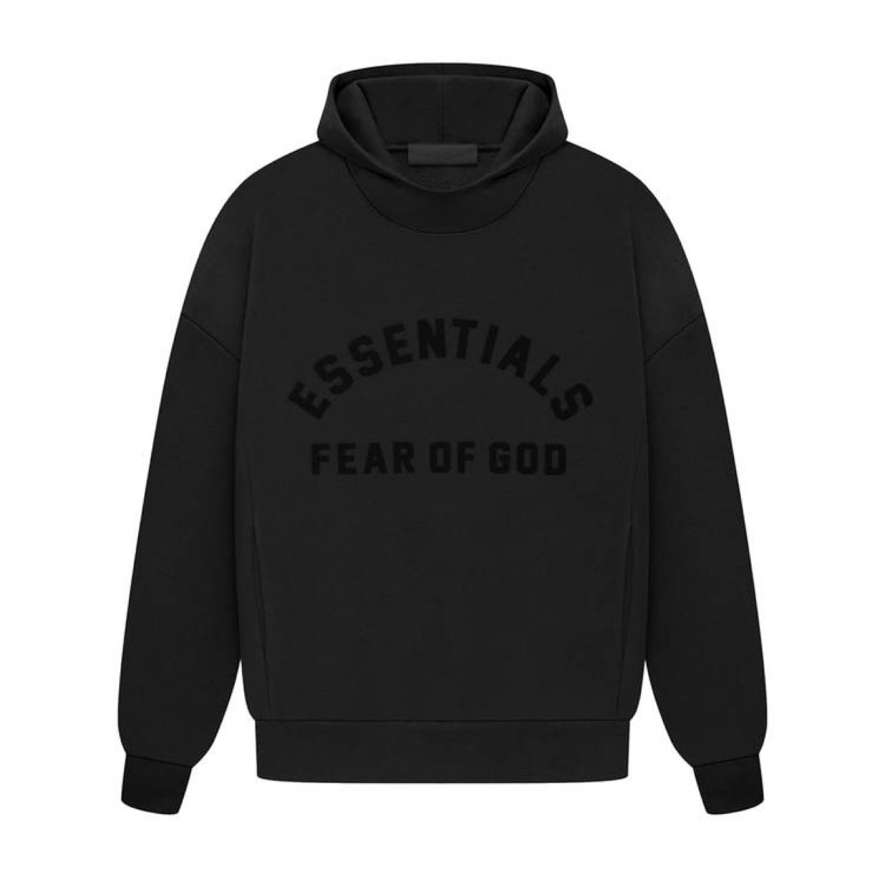 Fear Of God Essentials Jet Black Hoodie