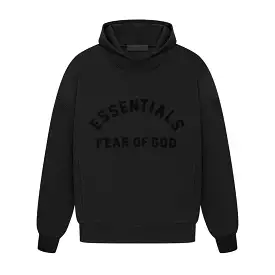 Fear Of God Essentials Jet Black Hoodie