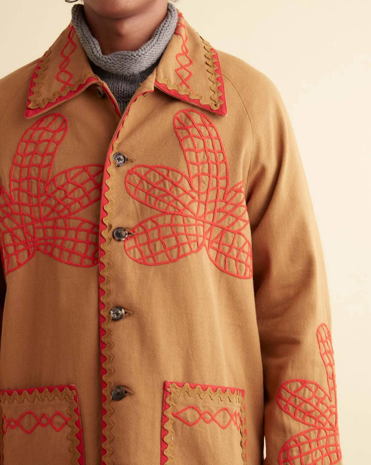 Field Maple Coat - Brown/Red