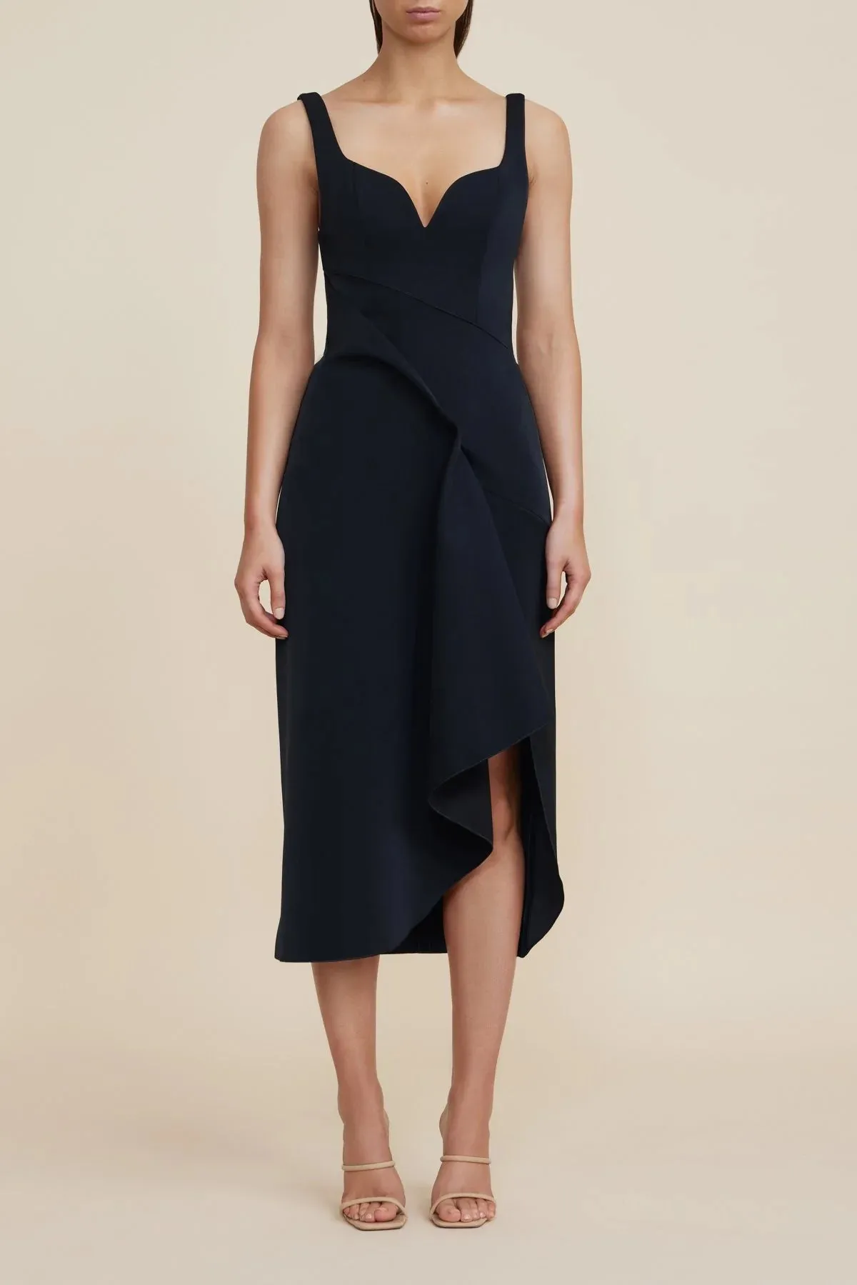 Gowrie Midi Dress in Black