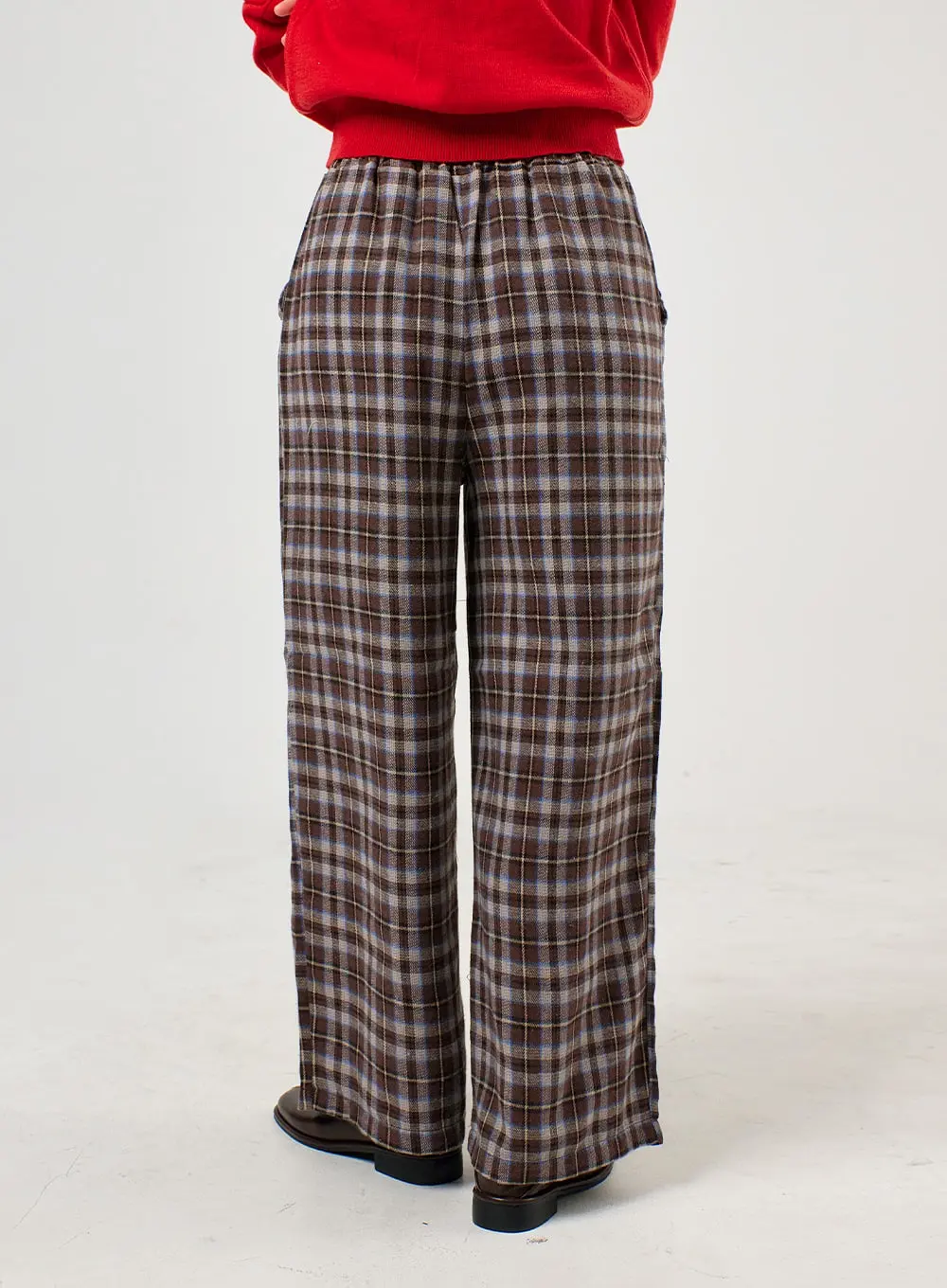 Grandpacore Checkered Wide-Fit Pants OF406