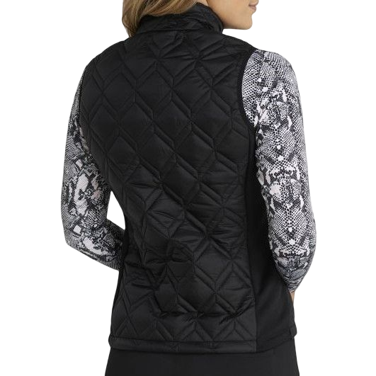 Green Lamb Quilted Vest Gerry Black