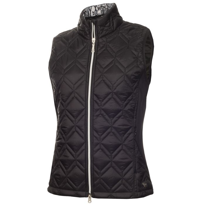 Green Lamb Quilted Vest Gerry Black