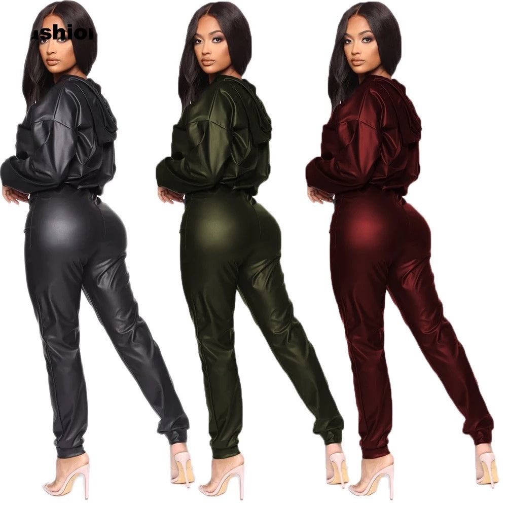 Hooded Faux Two Piece Sets