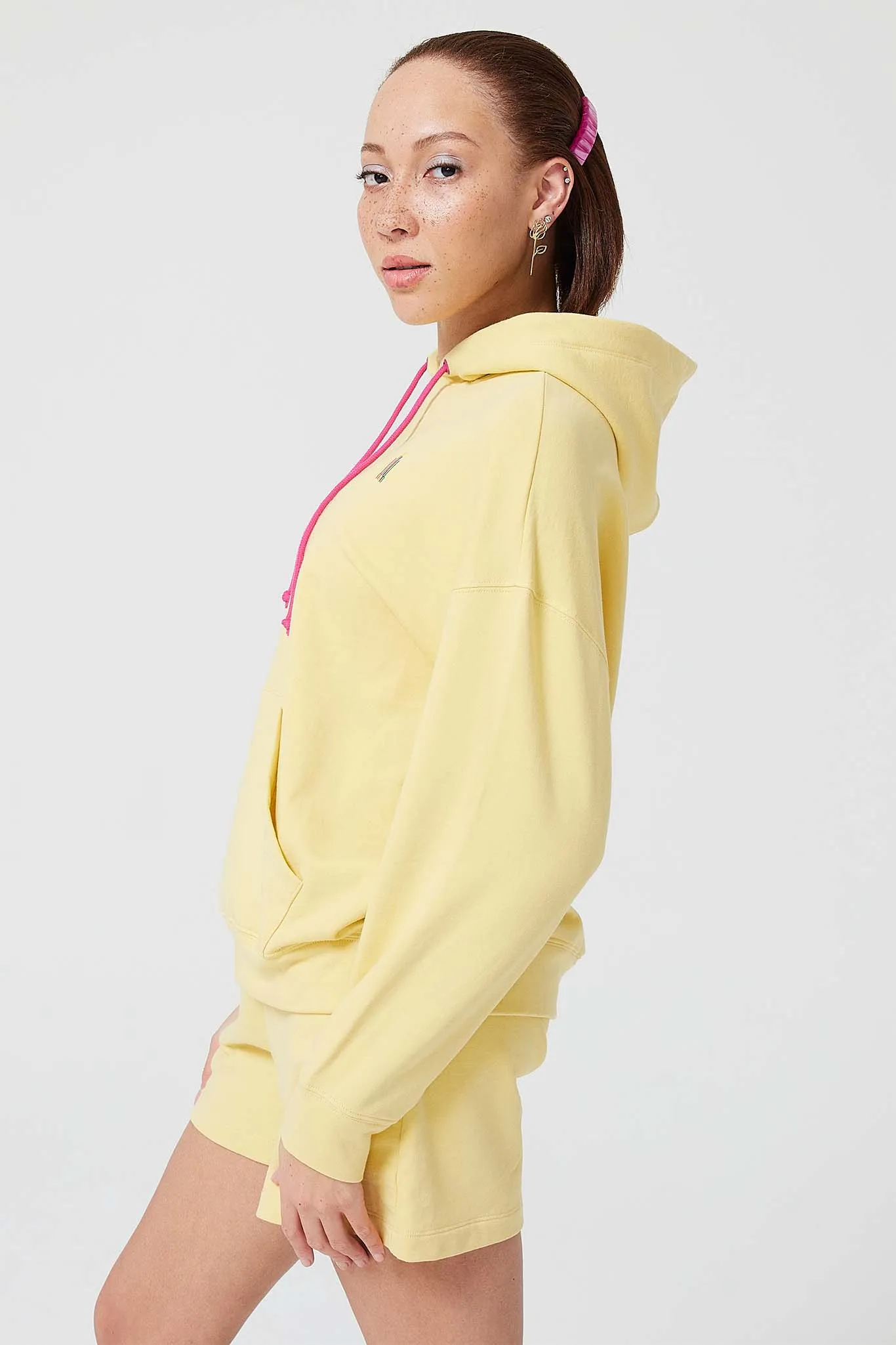 Hoodie in Light Yellow