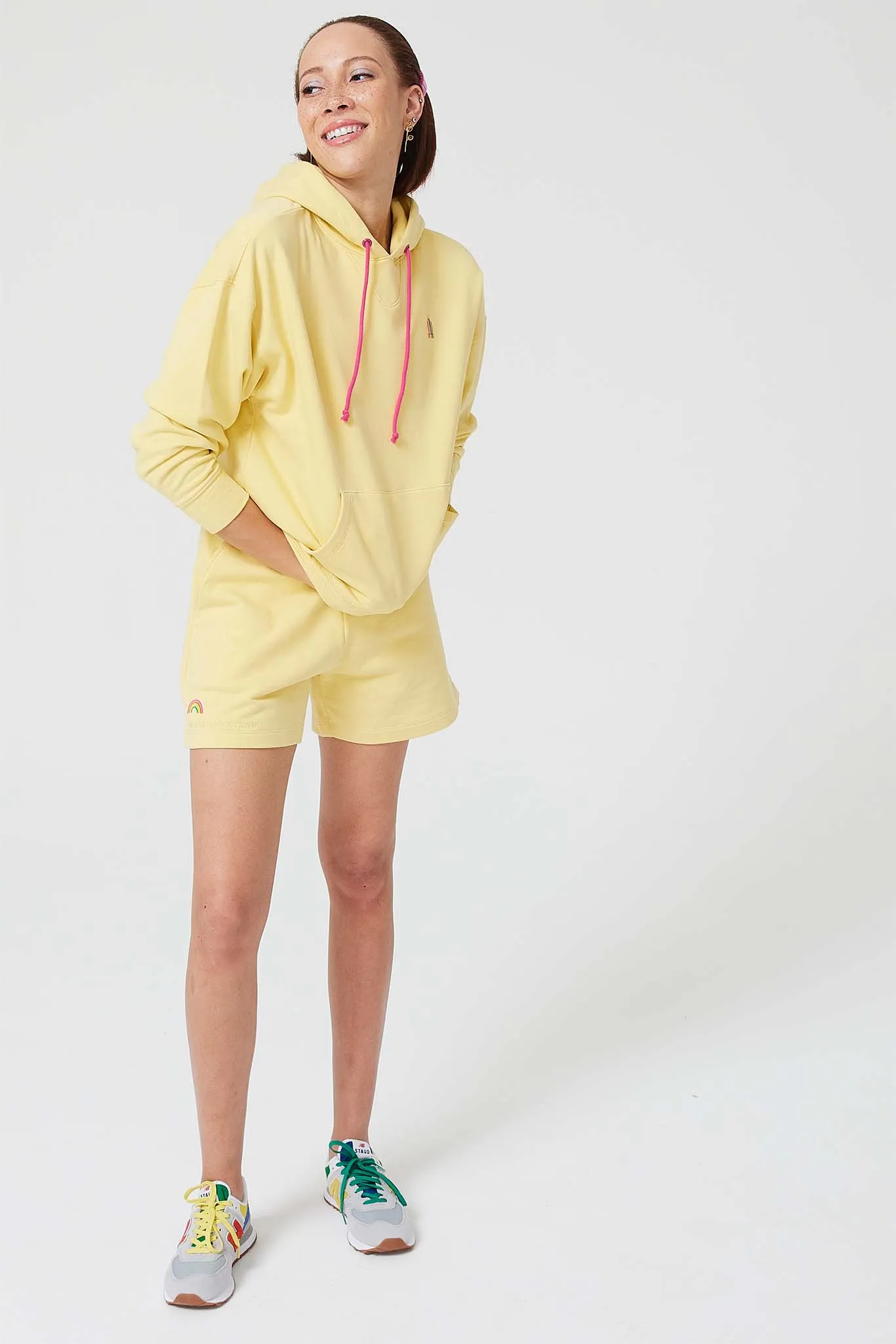 Hoodie in Light Yellow